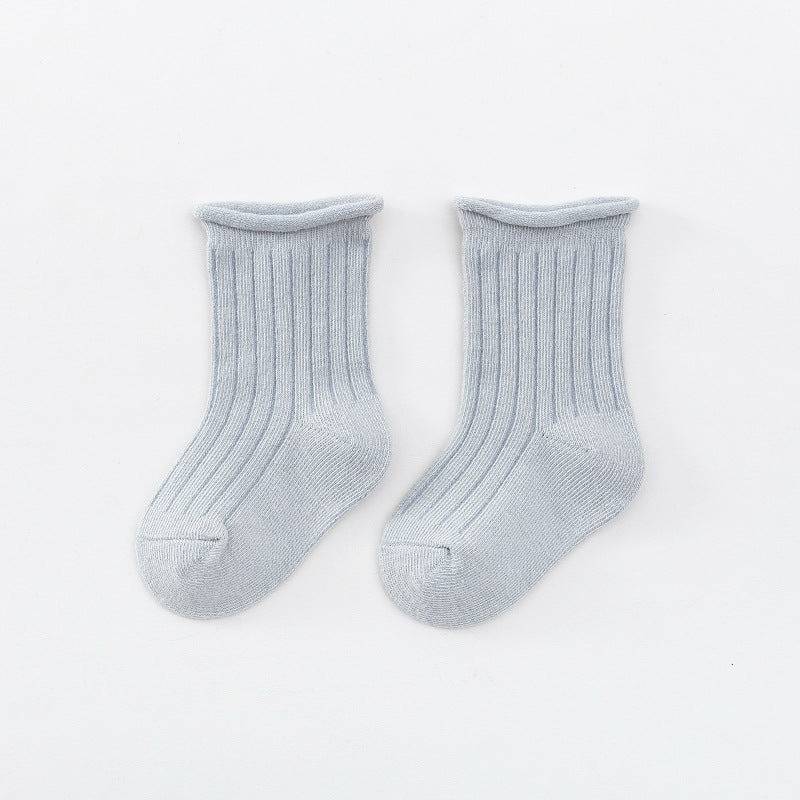 Ribbed Everyday Cotton Socks - Grey