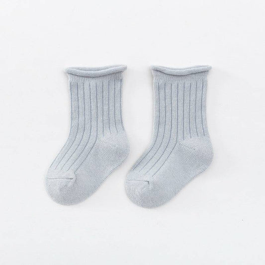 Ribbed Everyday Cotton Socks - Grey